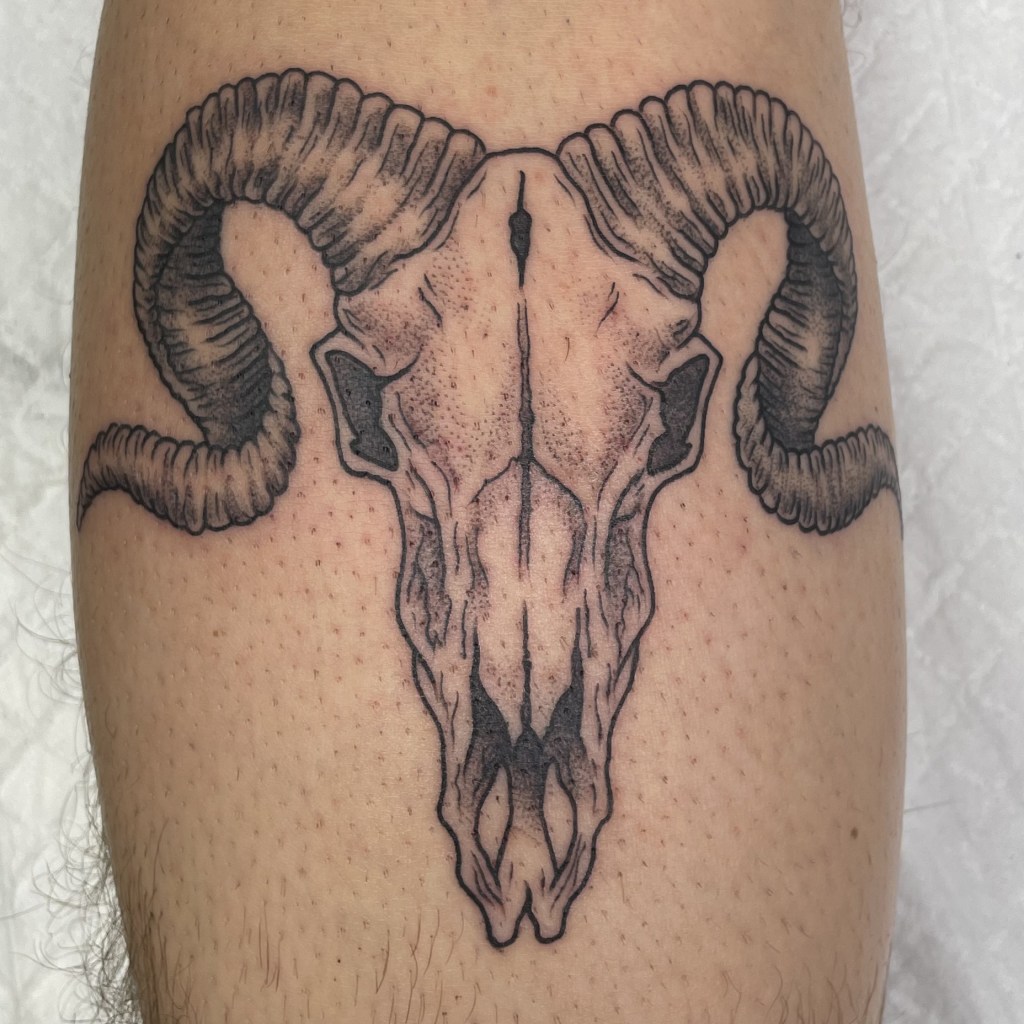 cow skull tattoo, cowboy tattoo