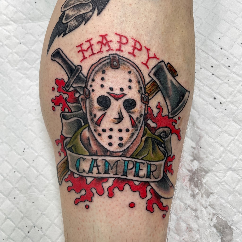 horror tattoos, 80s horror, camp crystal lake,